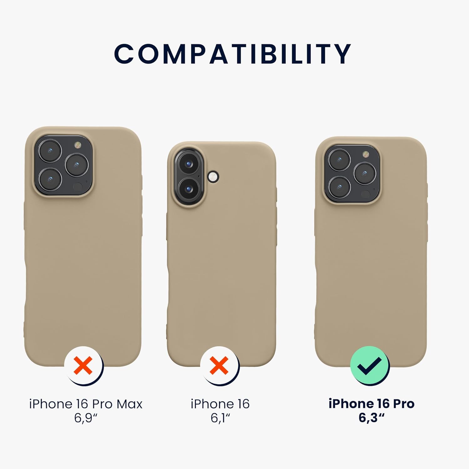 KW iPhone 16 Pro Λεπτή Θήκη Σιλικόνης TPU - Cream