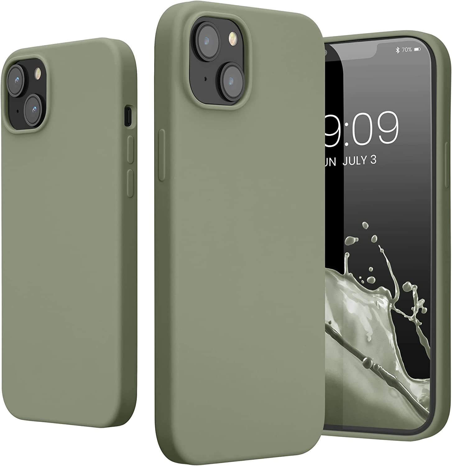 KW iPhone 14 Plus Θήκη Σιλικόνης TPU - Gray Green - 59072.172