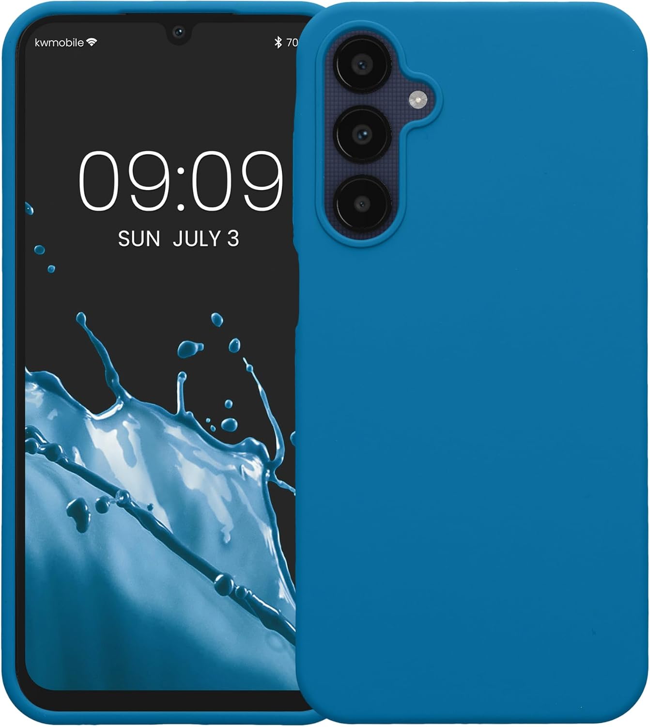 KW Samsung Galaxy A25 5G Θήκη Σιλικόνης Rubberized TPU - Caribbean Blue