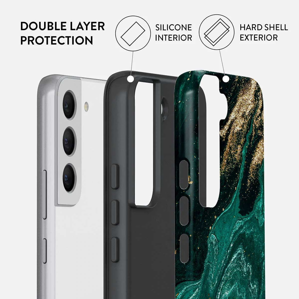 Burga Samsung Galaxy S22 Plus Fashion Tough Σκληρή Θήκη - Emerald Pool