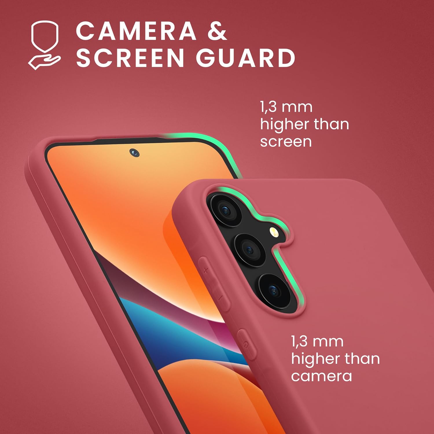 KW Samsung Galaxy A55 5G Λεπτή Θήκη Σιλικόνης TPU - Dark Rose