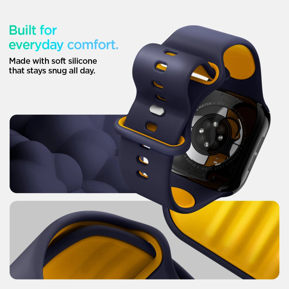 Spigen Λουράκι Apple Watch 8/9/10/11 - SE (1/2/3) - 40/41/42mm Nano Pop Σιλικόνης - Blueberry Navy