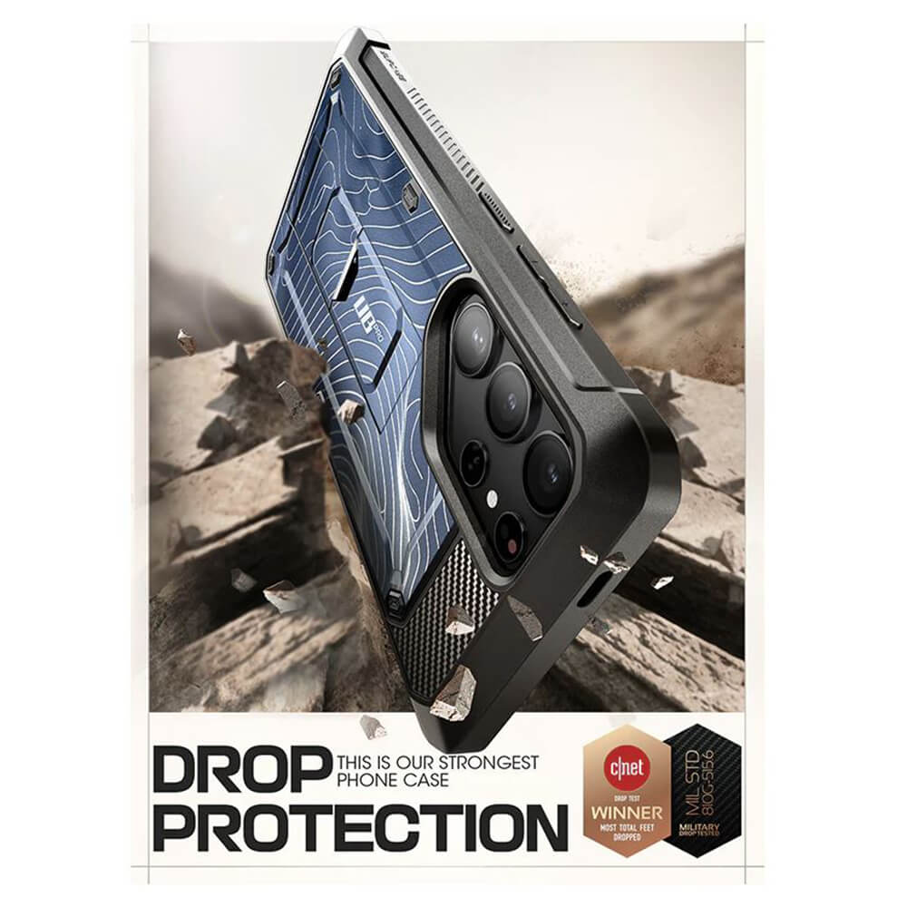 Supcase Samsung Galaxy S24 Ultra Unicorn Beetle Pro 2 Σκληρή Θήκη με Προστασία Οθόνης και Stand - Ruddy