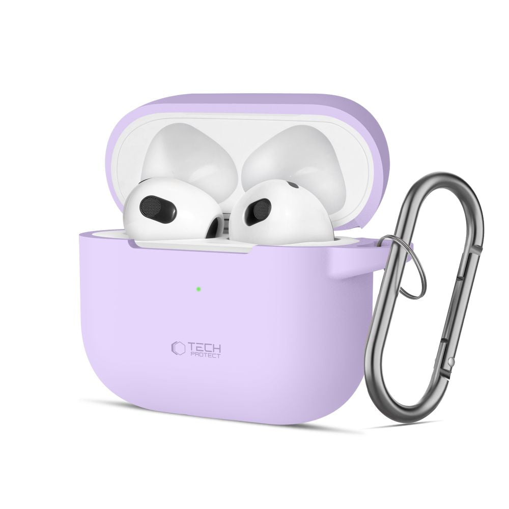 Tech-Protect AirPods 3 Θήκη Σιλικόνης - Silicone Hook - Lavender