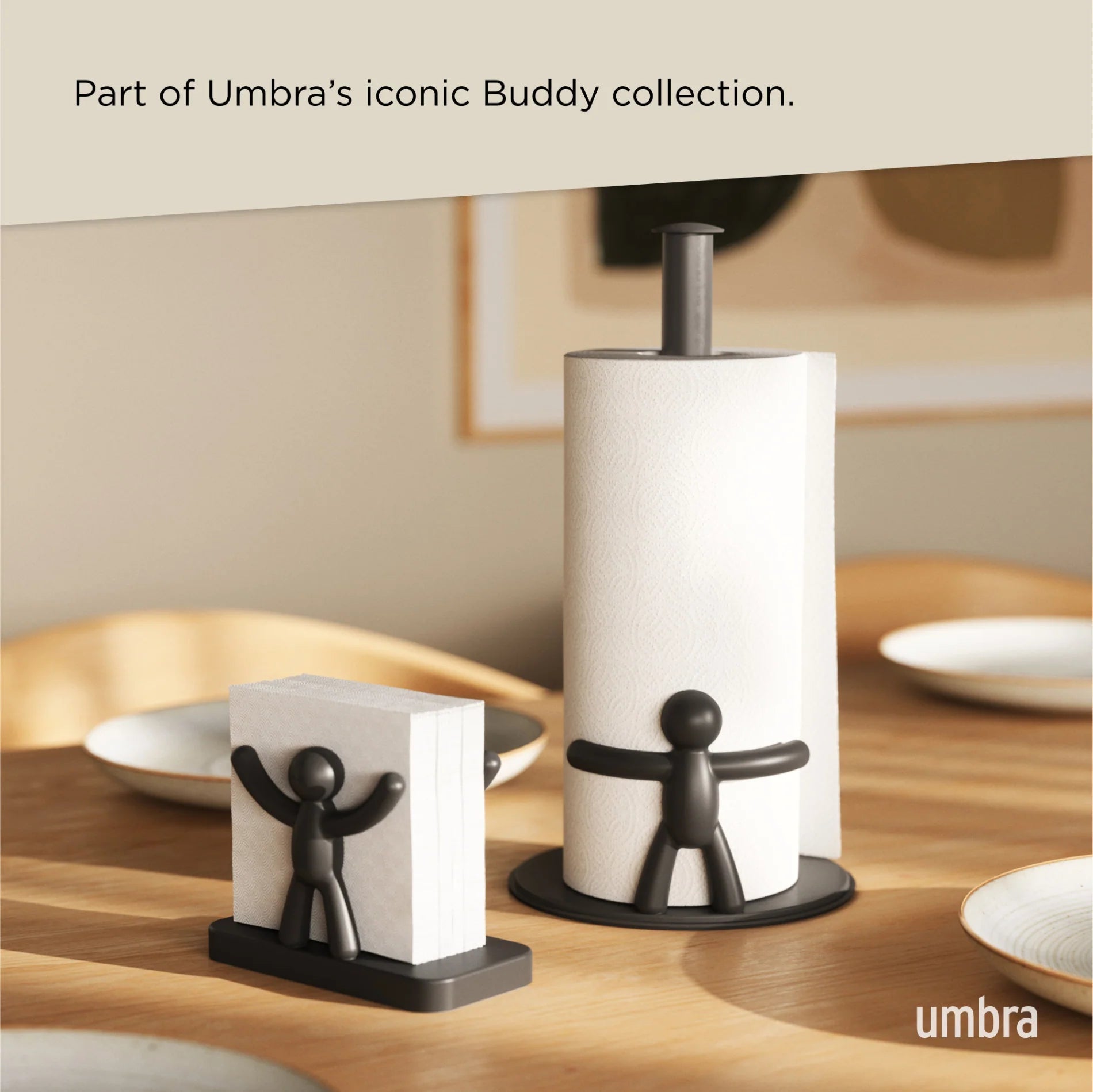 Umbra Βάση για Χαρτί Κουζίνας - Buddy - Black