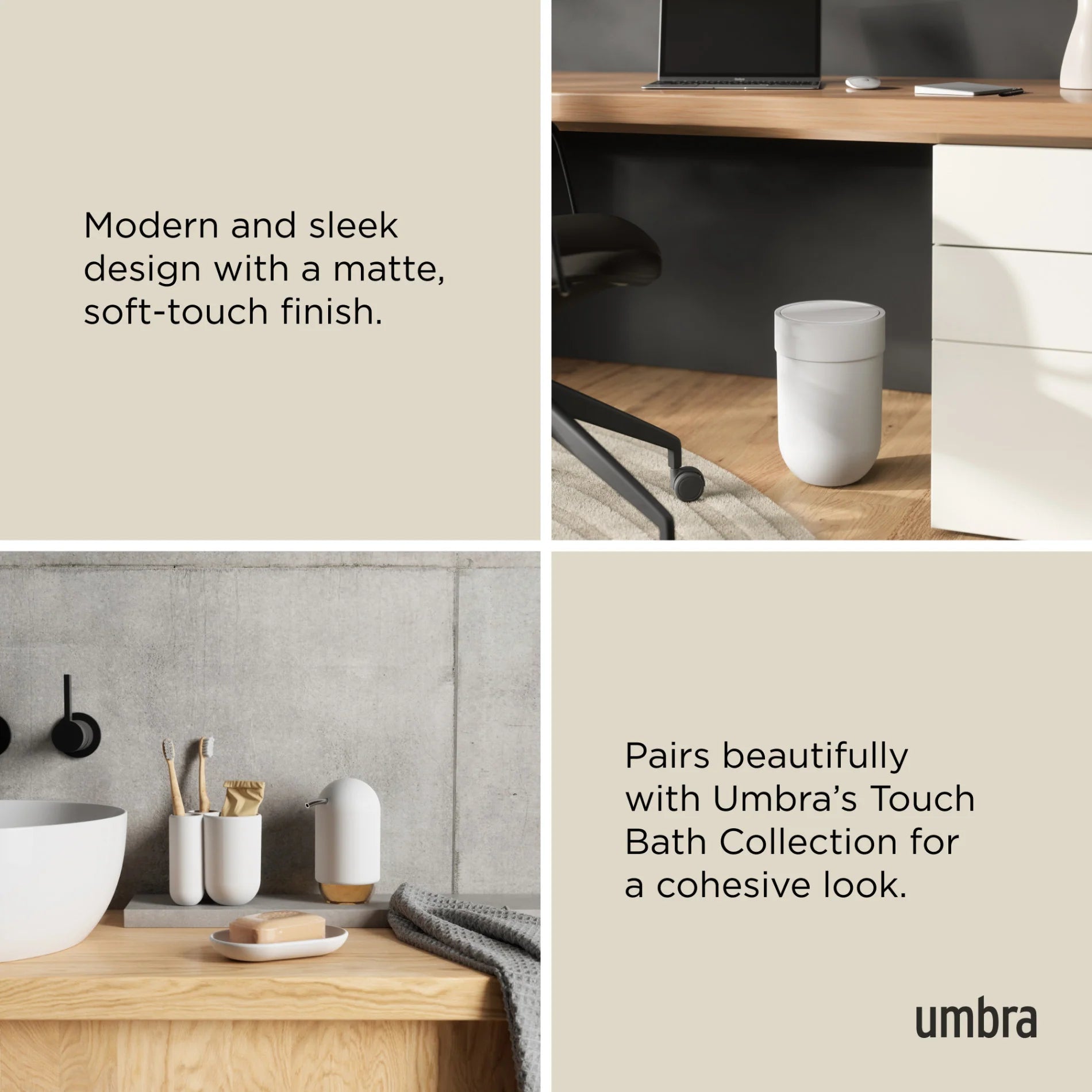 Umbra Κάδος Απορριμμάτων - Touch - 6L - White