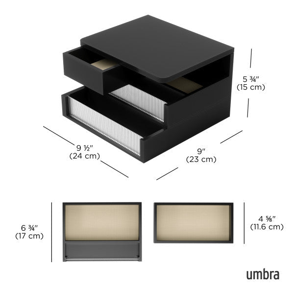 Umbra Ξύλινο Κουτί Αποθήκευσης Κοσμημάτων - Malibu - Black