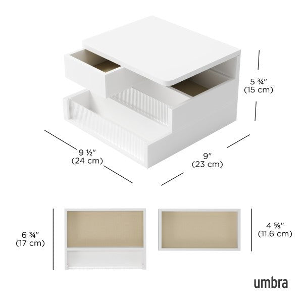 Umbra Ξύλινο Κουτί Αποθήκευσης Κοσμημάτων - Malibu - White