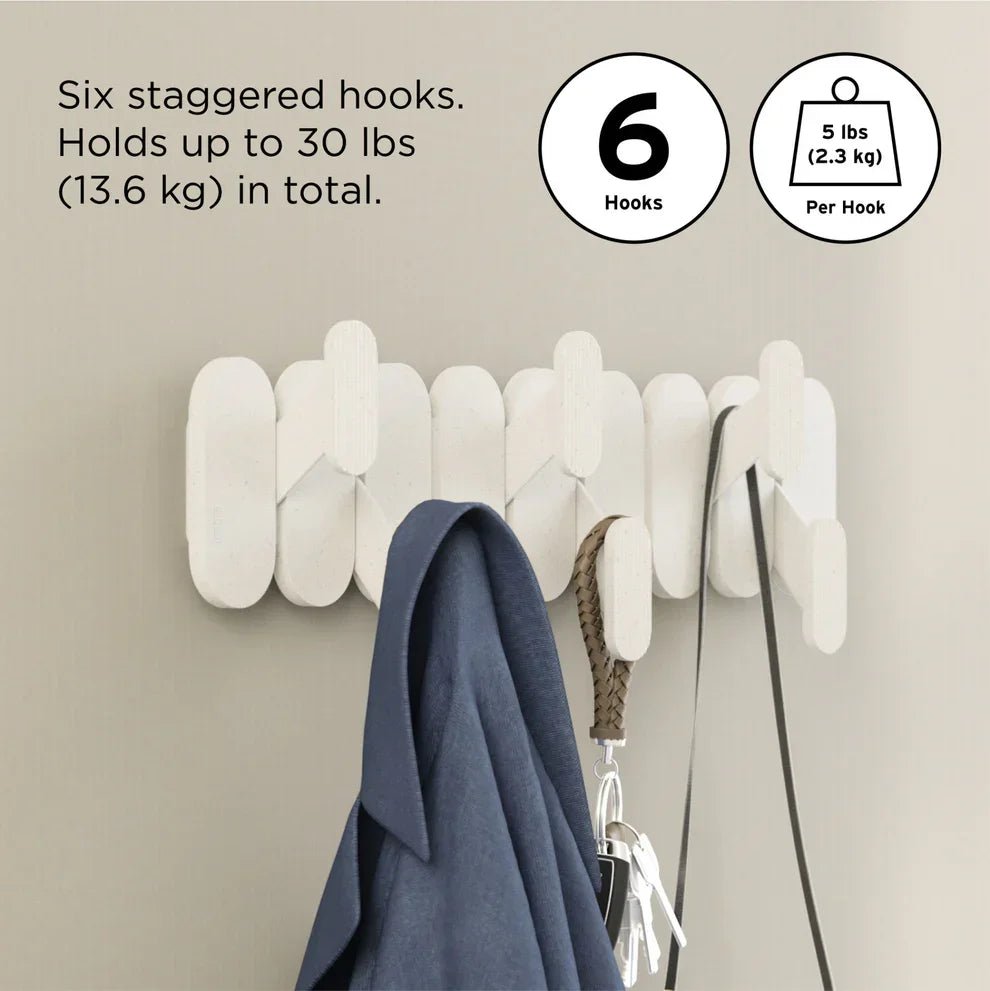 Umbra Tempo - Επιτοίχια Κρεμάστρα με 6 Γάντζους - Sand