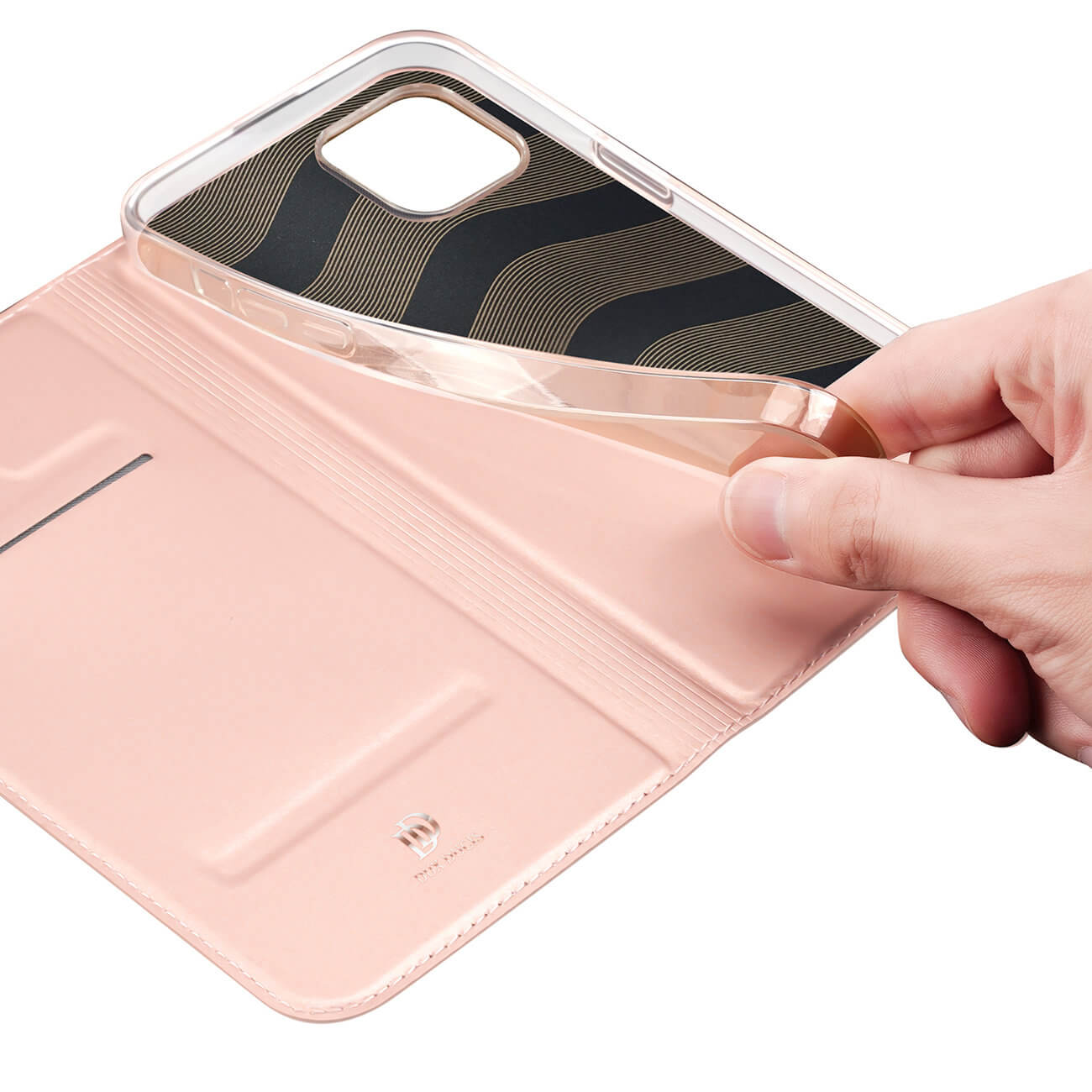 Dux Ducis iPhone 14 Plus Flip Stand Case Θήκη Βιβλίο - Rose Gold