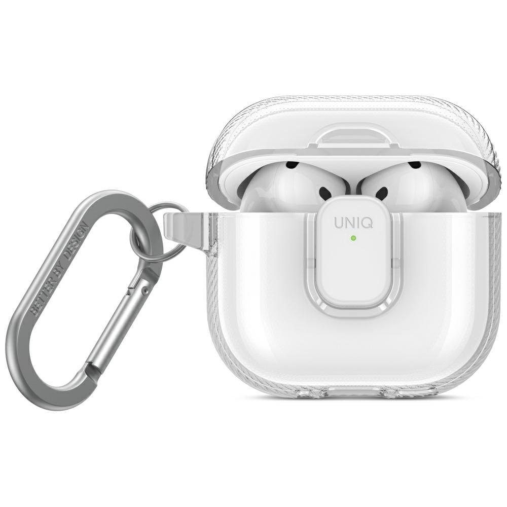 Uniq AirPods 4 Θήκη Σιλικόνης - Glase Pro Lock Case - Διάφανη