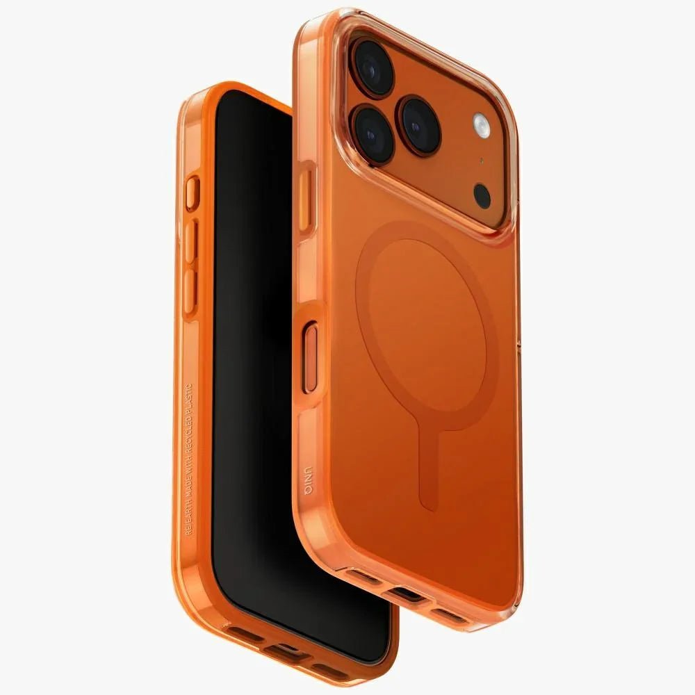 Uniq iPhone 17 Pro - Clario MagClick Charging - Σκληρή Θήκη με Πλαίσιο Σιλικόνης και MagSafe - Orange