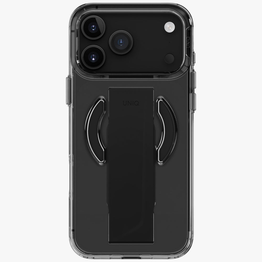 Uniq iPhone 17 Pro Max - Σκληρή Θήκη με Πλαίσιο Σιλικόνης με MagSafe και Eνσωματωμένη Λαβή FlexGrip - Heldro Air - Black