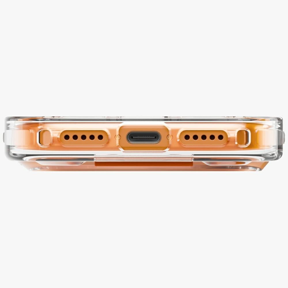 Uniq iPhone 17 Pro Max - Σκληρή Θήκη με Πλαίσιο Σιλικόνης με MagSafe και Eνσωματωμένη Λαβή FlexGrip - Heldro Air - Orange