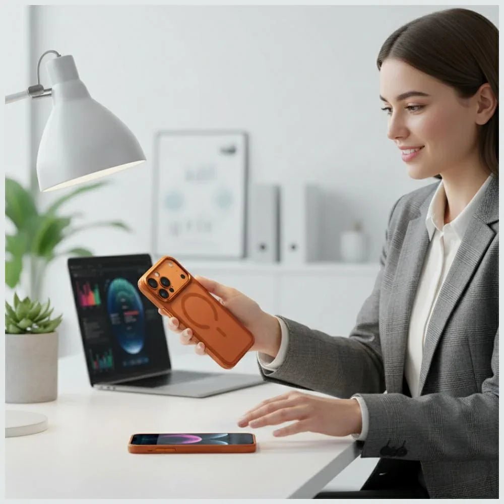 Uniq iPhone 17 Pro Max - Veren MagClick Charging - Σκληρή Θήκη με Πλαίσιο Σιλικόνης - Orange