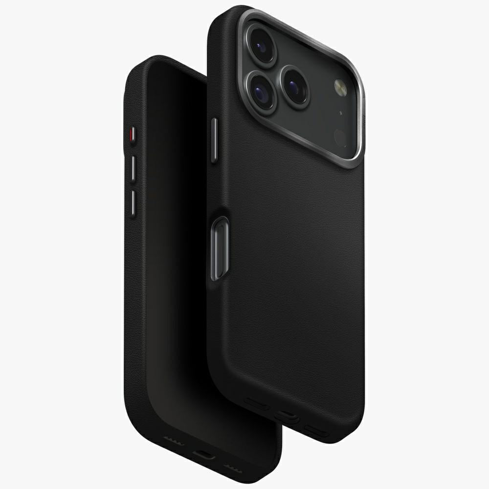 Uniq iPhone 17 Pro - Σκληρή Θήκη με Επένδυση Συνθετικού Δέρματος και MagSafe - Lyden MagClick - Black