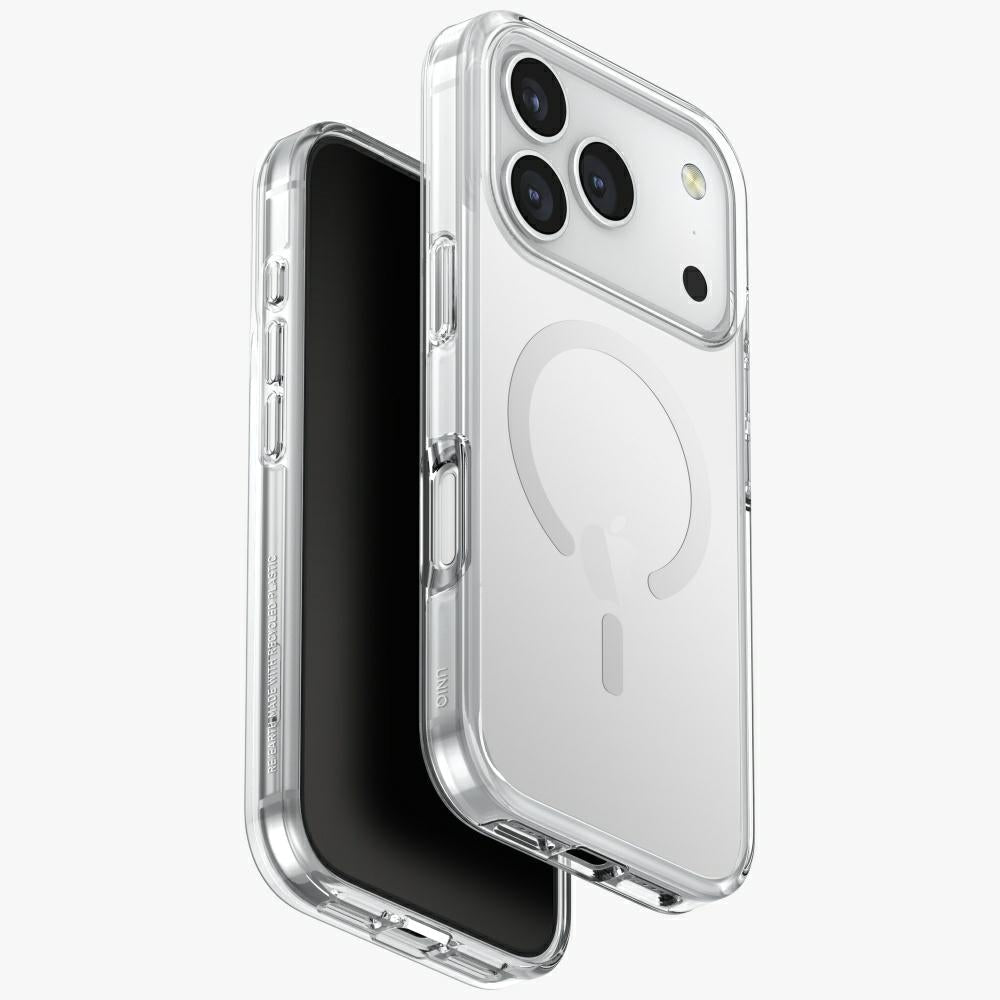 Uniq iPhone 17 Pro - Σκληρή Θήκη με Πλαίσιο Σιλικόνης και MagSafe - Clario MagClick Charging - Clear