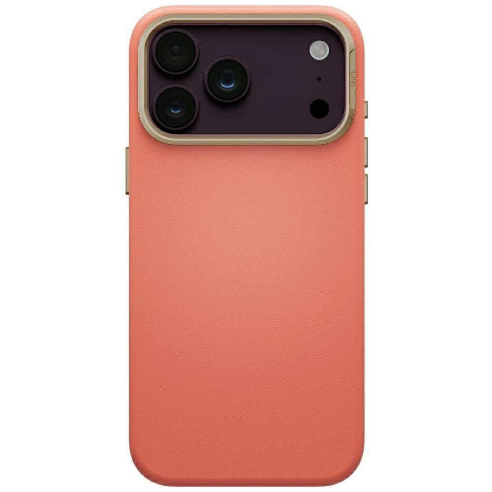 Uniq iPhone 18 Pro Max / iPhone 17 Pro Max - Σκληρή Θήκη με Επένδυση Συνθετικού Δέρματος MagSafe - Lyden MagClick - Terracotta