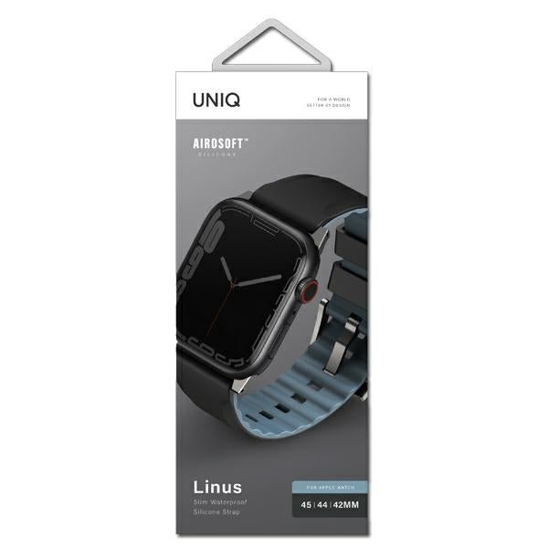 Uniq Λουράκι Apple Watch 8/9/10/11 - SE (1/2/3) - Ultra (1/2/3) – 44/45/46/49mm Σιλικόνης - Linus - Black