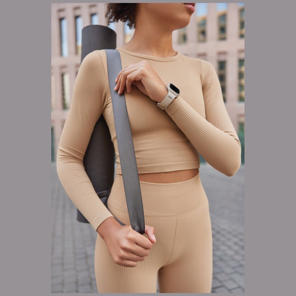 Uniq Λουράκι Apple Watch 8/9/10/11 - SE (1/2/3) - Ultra (1/2/3) – 44/45/46/49mm - Stride DE Rubber - Beige