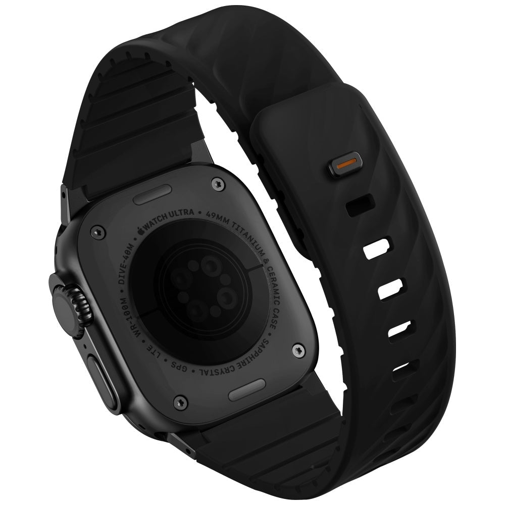 Uniq Μαγνητικό Λουράκι Apple Watch 4/5/6/7/8/9/10/11 - SE (1/2/3) - Ultra (1/2/3) – 40/41/42/44/45/46/49mm - Fluo - Black