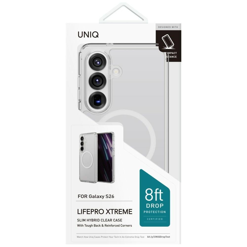 Uniq Samsung Galaxy S26 Σκληρή Θήκη με Πλαίσιο Σιλικόνης και MagSafe - LifePro Xtreme Magclick - Clear