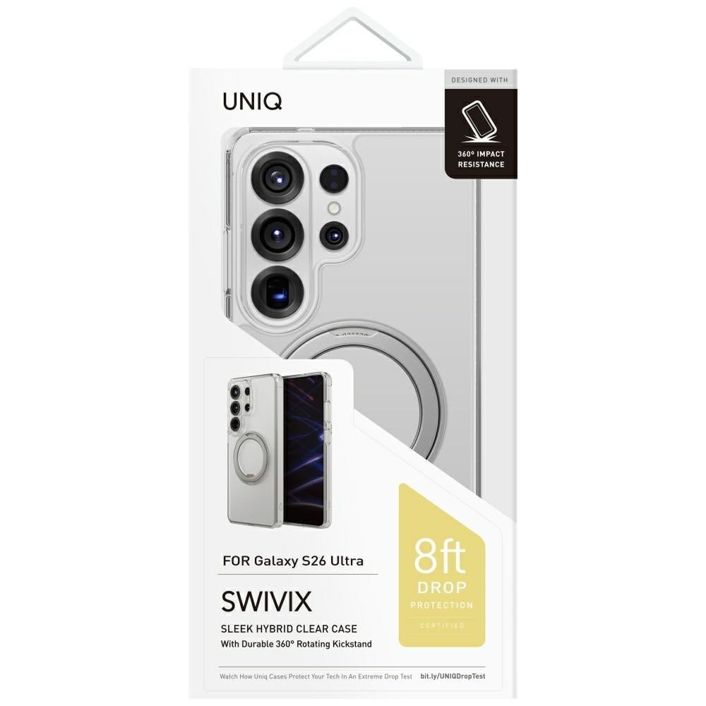 Uniq Samsung Galaxy S26 Ultra - Σκληρή Θήκη με Πλαίσιο Σιλικόνης και Σταντ - Swivix - Clear