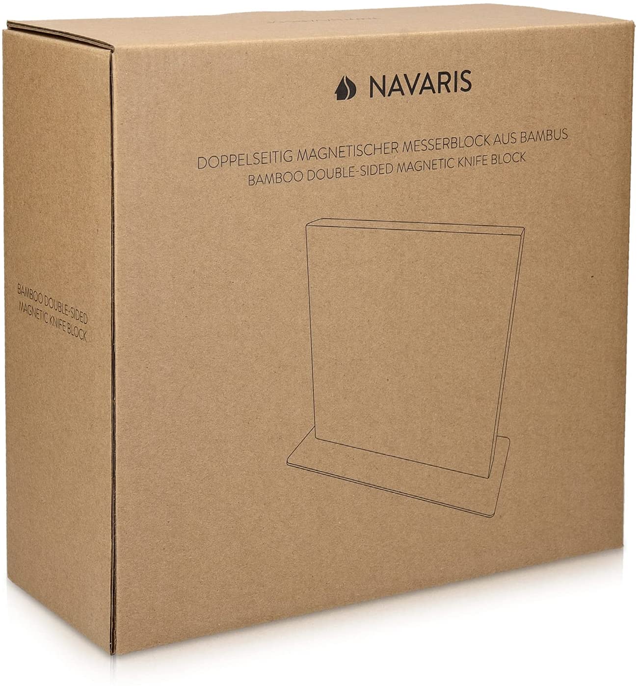 Navaris Double Sided Wooden Magnetic Knife Holder Μαγνητική Ξύλινη Βάση Μαχαιριών Διπλής Όψεως - Acacia - 50416.025.01