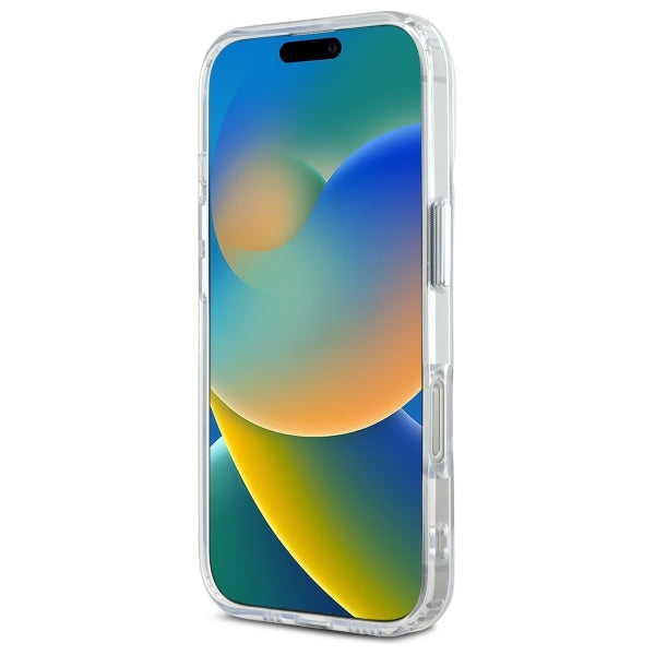 Karl Lagerfeld iPhone 16 Pro - IML Metal Karl and Choupette Head - Σκληρή Θήκη με Πλαίσιο Σιλικόνης και MagSafe - White - KLHMP16LHLSKCH