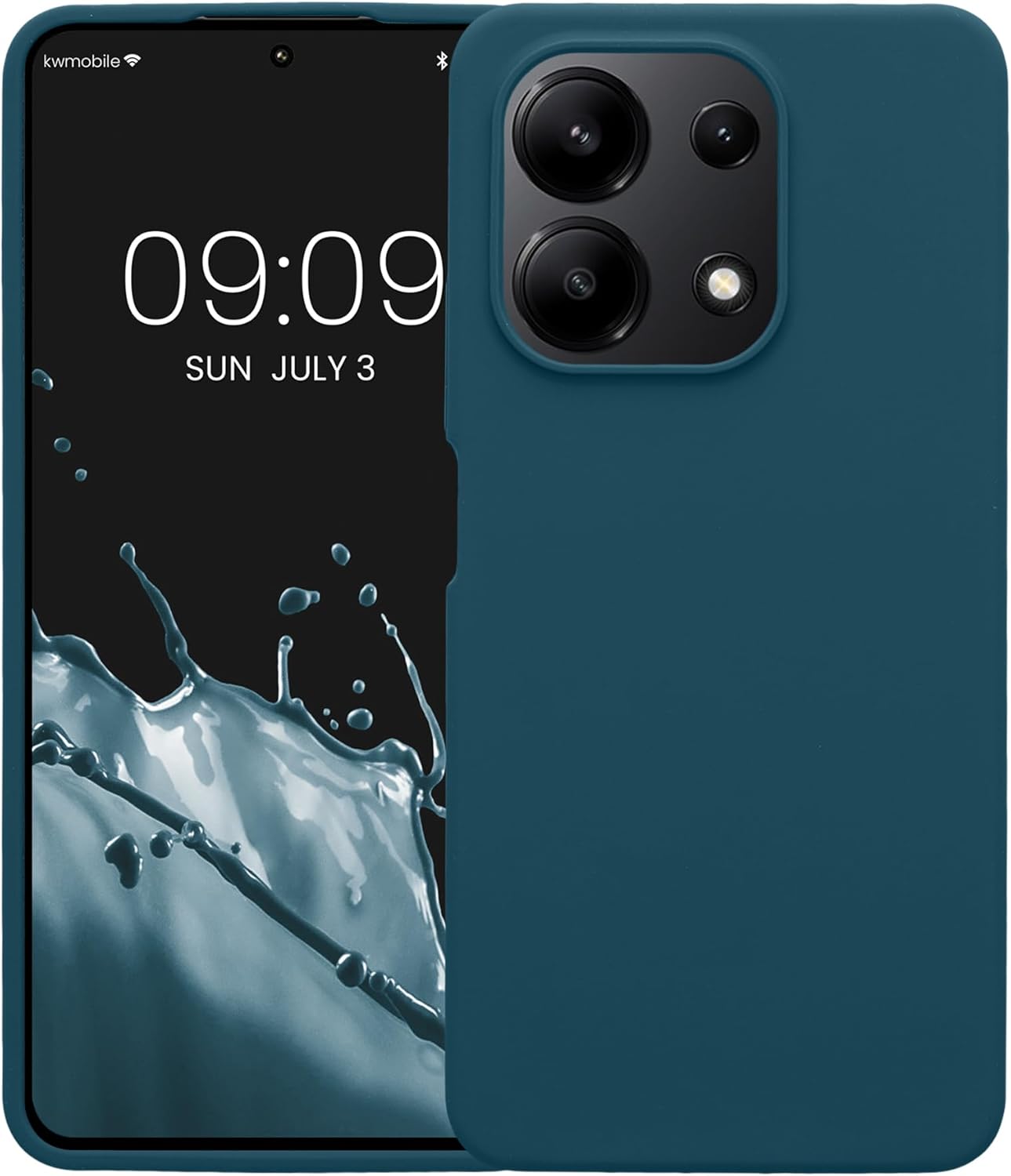 KW Xiaomi Redmi Note 13 4G Θήκη Σιλικόνης Rubberized TPU - Petrol Matte