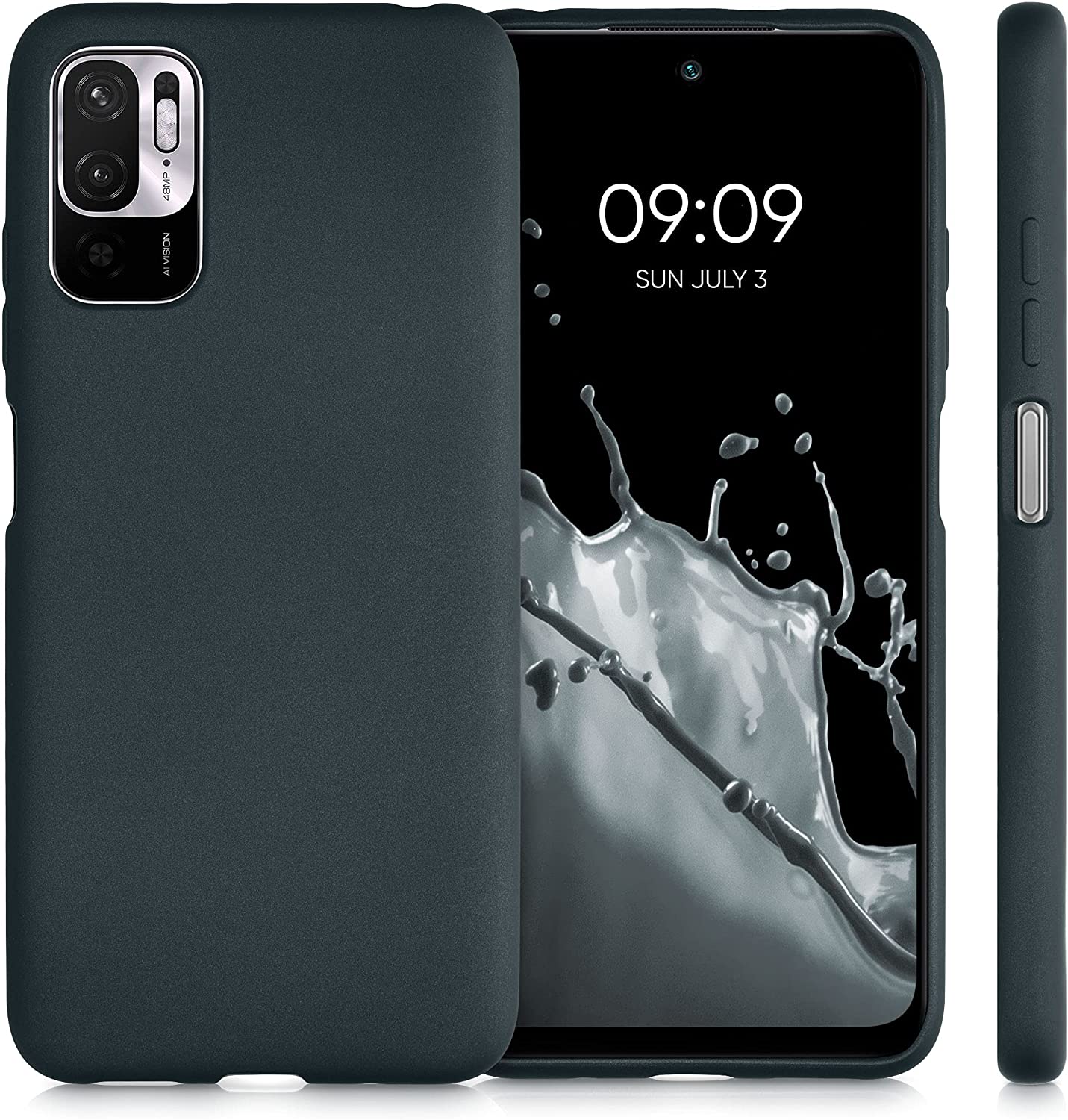 KW Xiaomi Redmi Note 10 5G / Poco M3 Pro 5G Θήκη Σιλικόνης TPU - Metallic Petrol - 54949.14