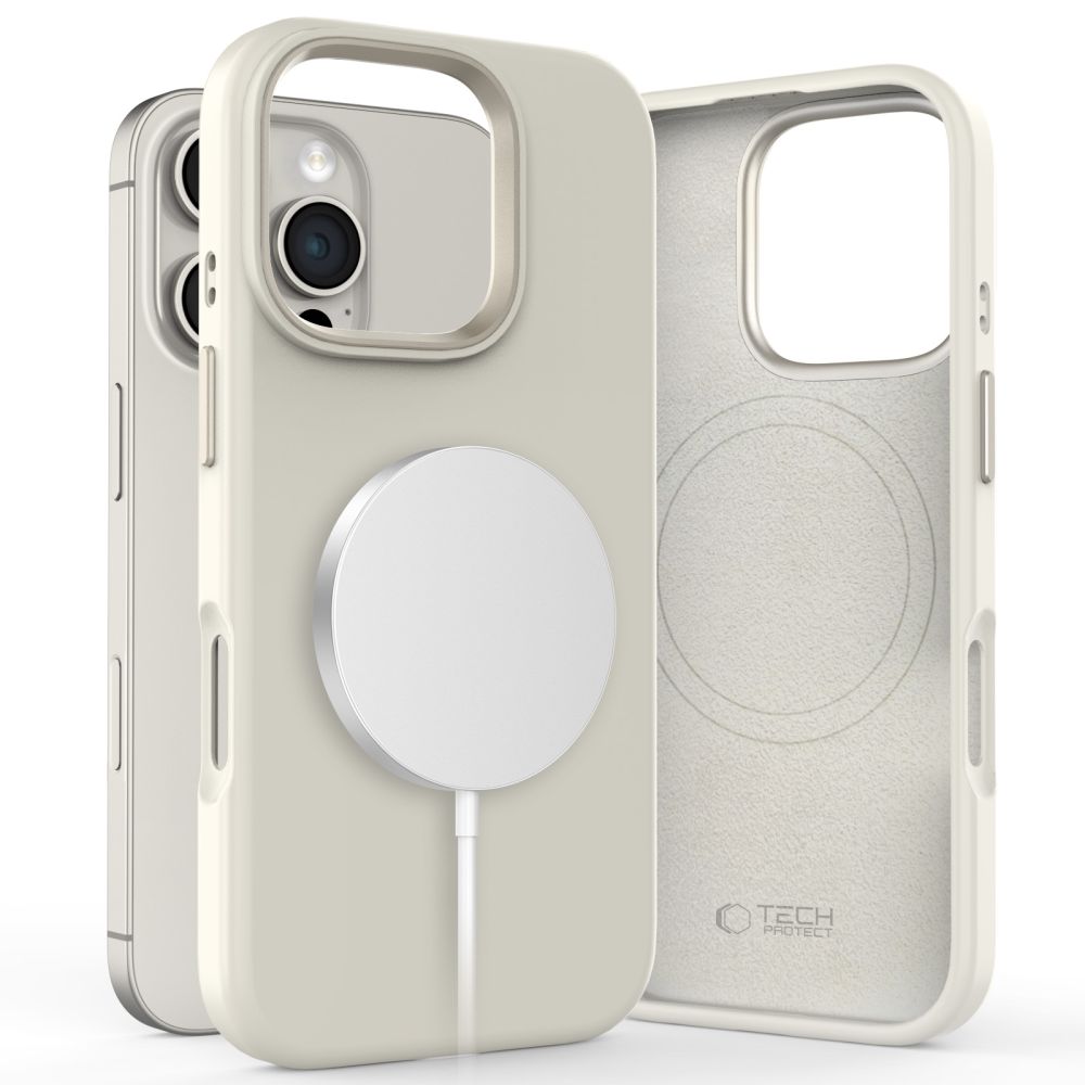 Tech-Protect iPhone 16 Pro Max Silicone Pure Θήκη Σιλικόνης TPU με MagSafe - Cosmic Latte
