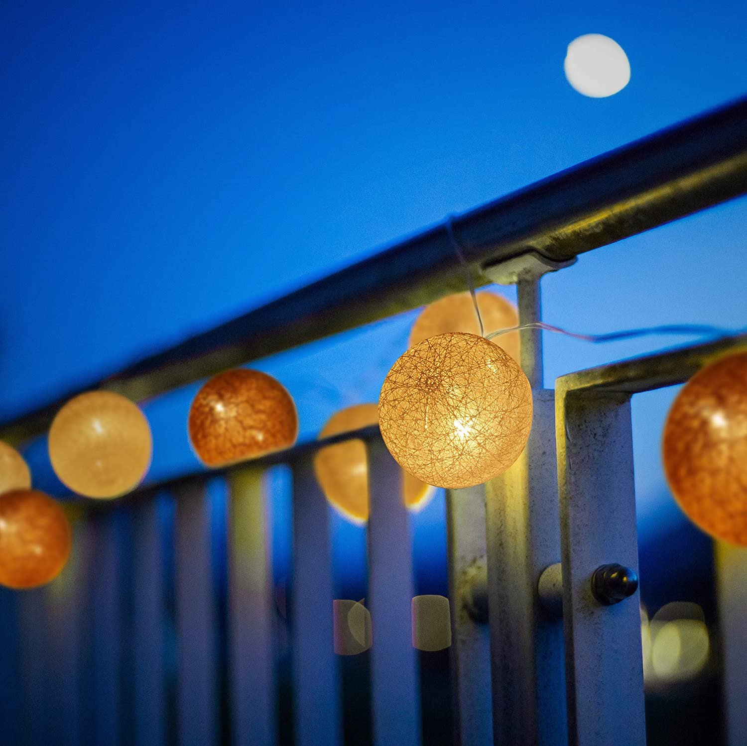 Relaxdays Σετ με 20 Φωτάκια-Μπάλες με Φωτισμό LED - White / Gray / Brown - 4052025942861