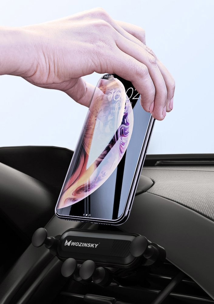 Wozinsky WCH-01 Gravity Air Vent Mobile Holder - Universal Βάση Αυτοκινήτου Αεραγωγού - Black