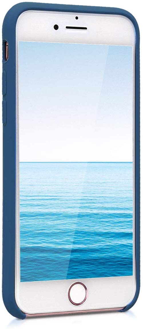 KW iPhone SE 2022 / SE 2020 / 7 / 8 Θήκη Σιλικόνης Rubber TPU - Navy Blue - 40225.116
