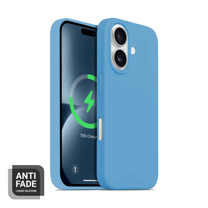 Crong iPhone 16 Color Cover Magnetic - Θήκη Σιλικόνης με MagSafe - Blue
