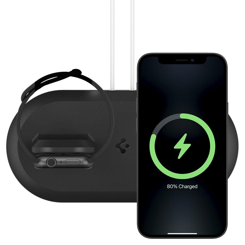 Spigen MagFit Duo Βάση Στήριξης για Φορτιστή MagSafe και Φορτιστή Apple Watch - Black