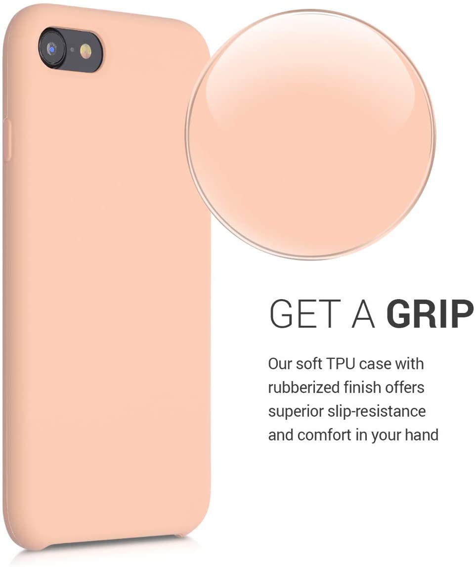 KW iPhone SE 2022 / SE 2020 / 7 / 8 Θήκη Σιλικόνης Rubber TPU - Peach Nougat - 40225.194