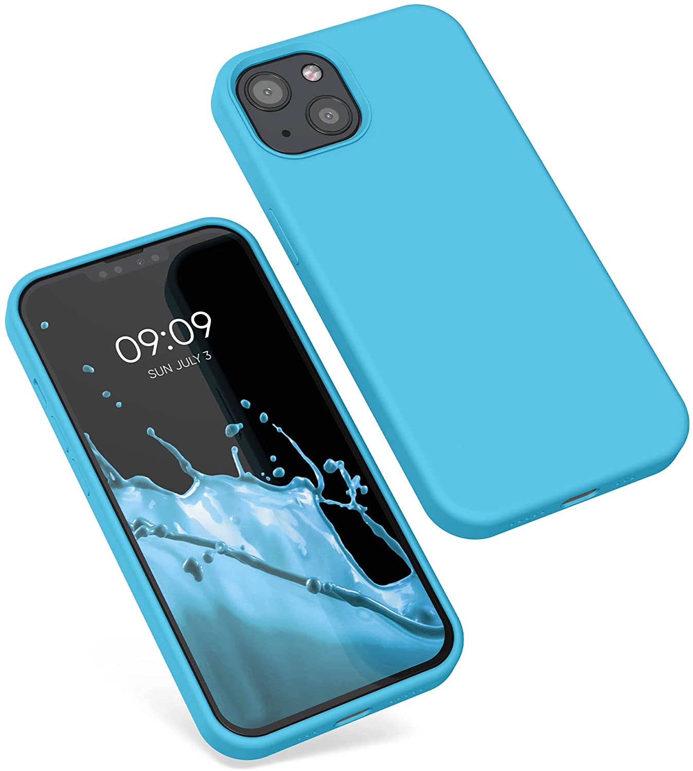 KW iPhone 13 Θήκη Σιλικόνης Rubberized TPU - Sea Blue - 55878.223