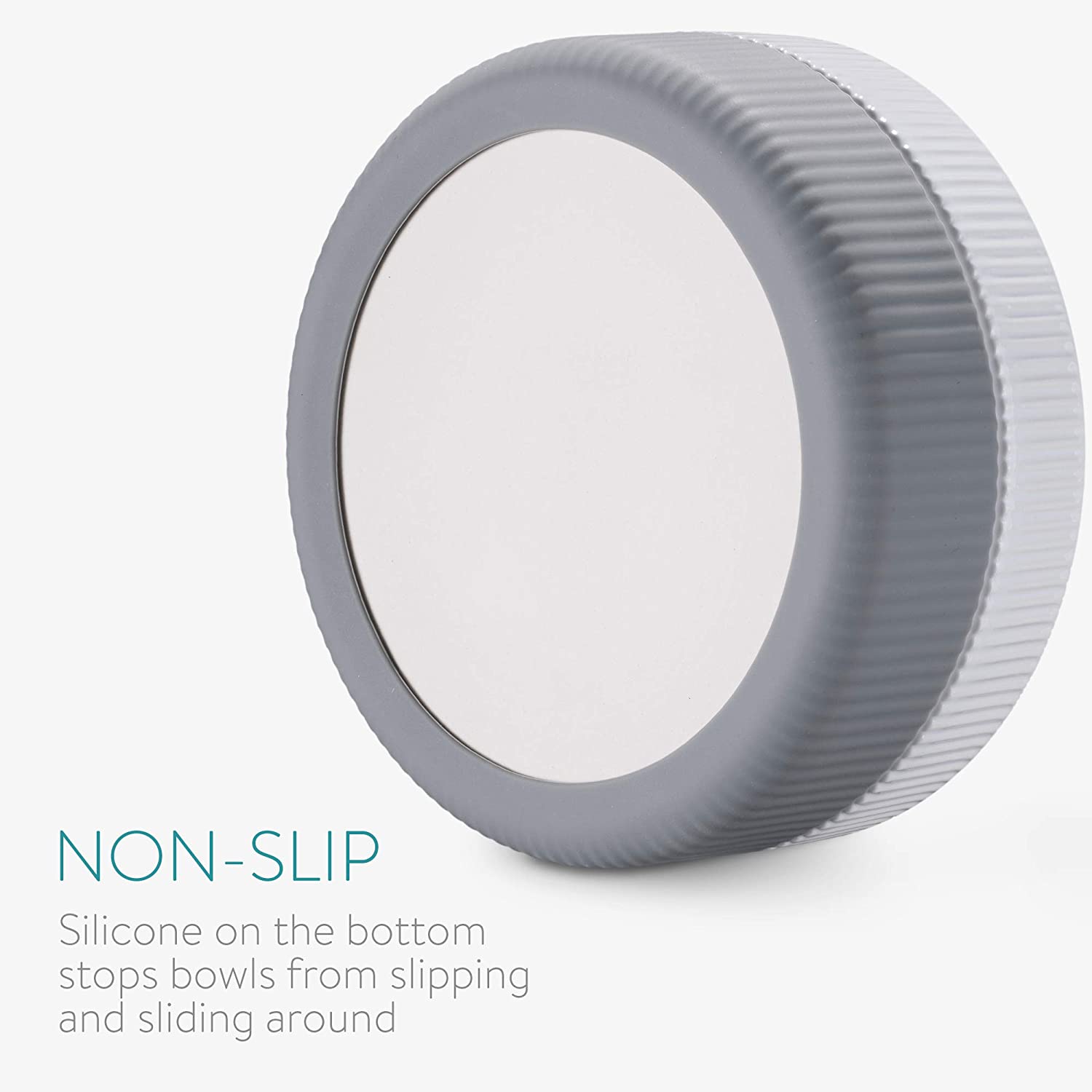 Navaris Σετ με 2 Κεραμικά Μπολ 700ml για Κατοικίδια - Grey - 53411.22