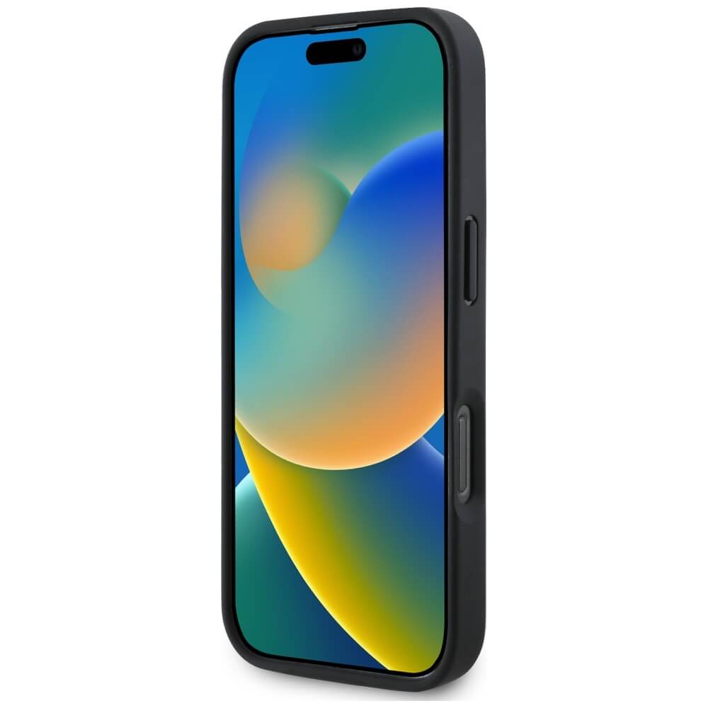 Guess iPhone 16 Pro Max - HC PU 4G Small 4G and Classic - MagSafe Σκληρή Θήκη με Επένδυση από Οικολογικό Δέρμα - Black - GUHMP16XP4SM4MK