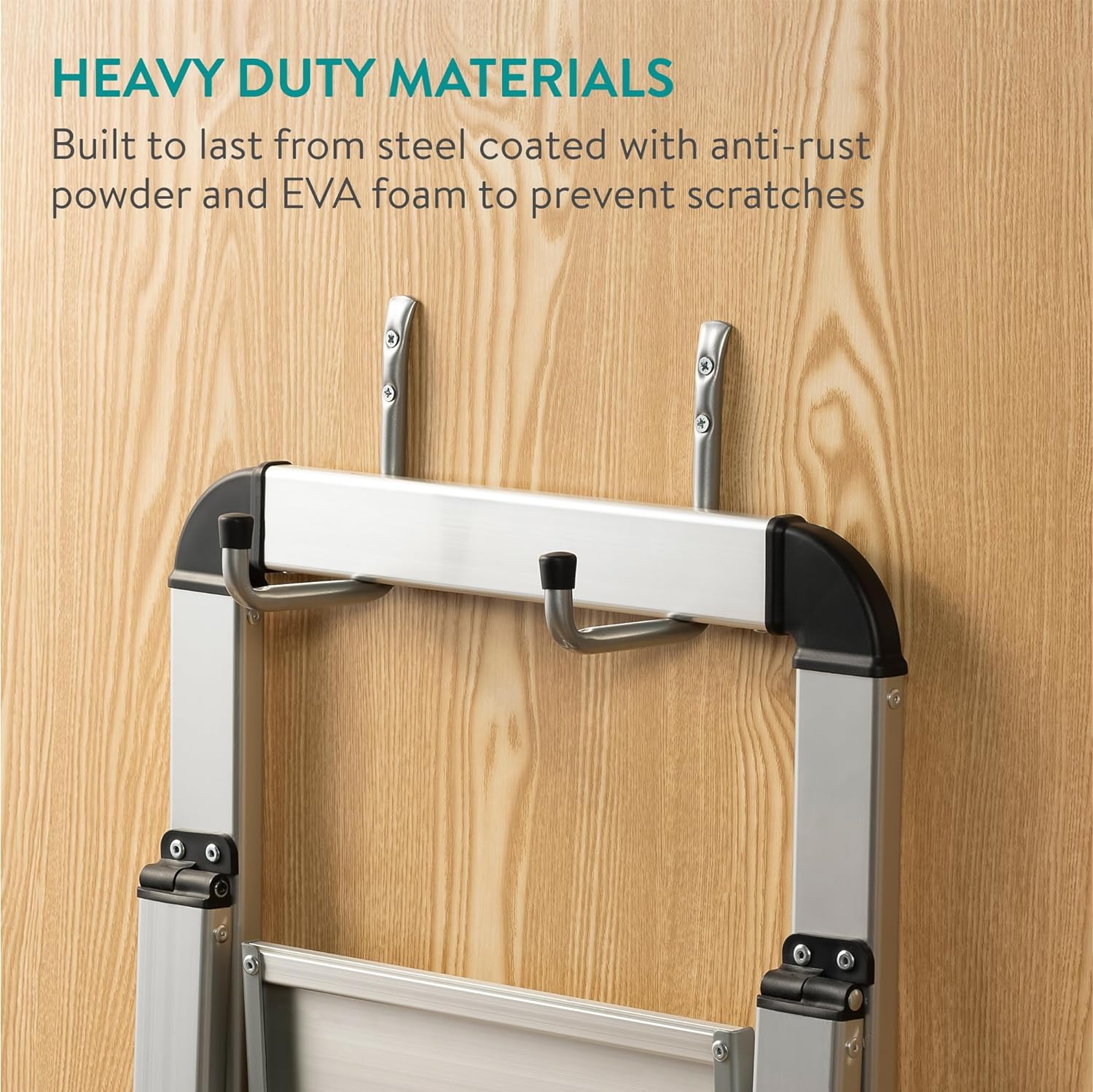 Navaris Σετ με 8 Μεταλλικούς Γάντζους Τοίχου για το Γκαράζ - Grey - 55719.04