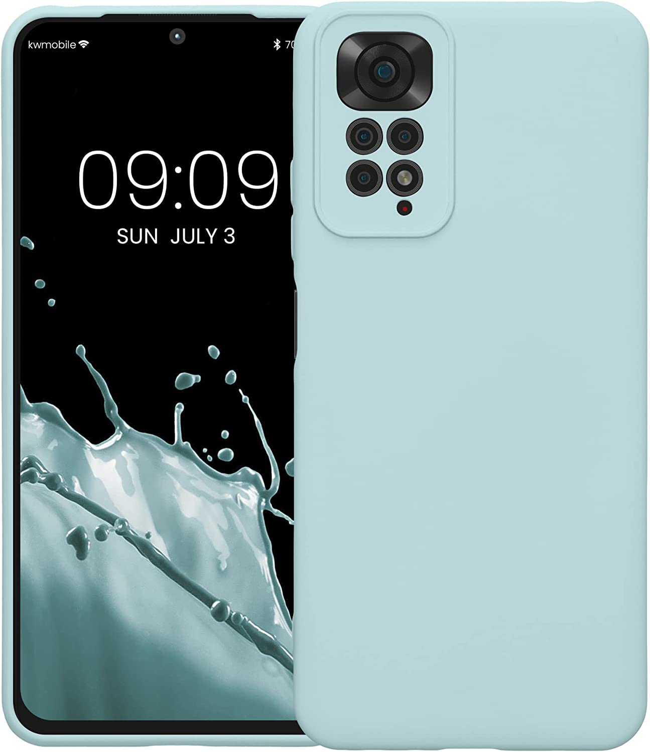 KW Xiaomi Redmi Note 11 / Redmi Note 11S Θήκη Σιλικόνης Rubber TPU - Mint - 57918.71