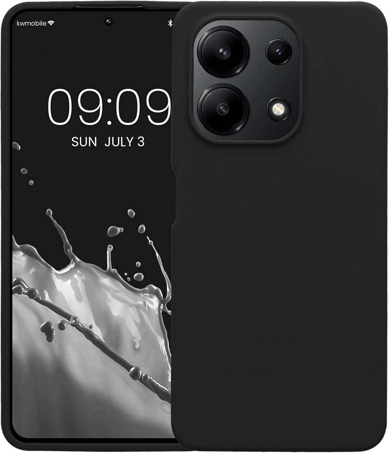KW Xiaomi Redmi Note 13 4G Θήκη Σιλικόνης Rubberized TPU - Black