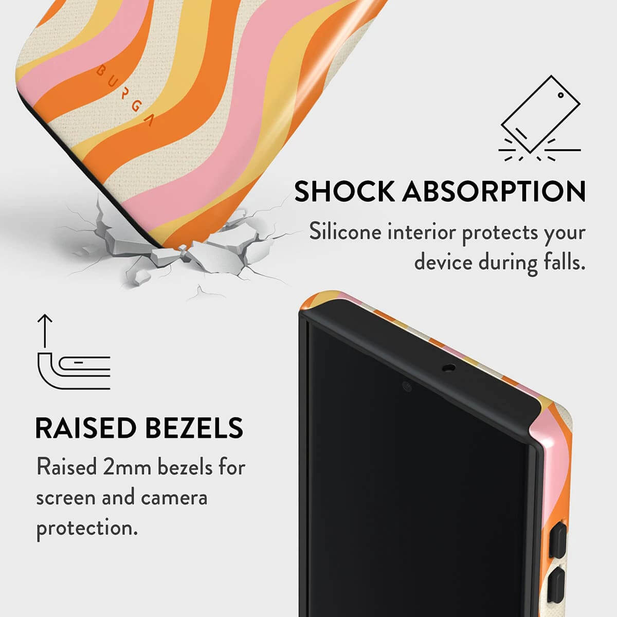 Burga Samsung Galaxy S22 Ultra Fashion Tough Σκληρή Θήκη - Flower Power