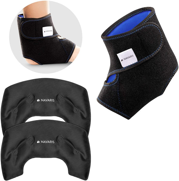 Navaris Κομπρέσα Gel Με 2 Χρήσεις - Θερμοφόρα ή Παγοκύστη - Ενάντια Στον Πόνο και το Πρήξιμο στους Αστραγάλους - 52152.01 - likebrands.gr