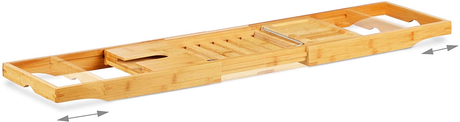 Relaxdays Ξύλινη Βάση από Μπαμπού για τη Μπανιέρα - Natural - 4052025203191