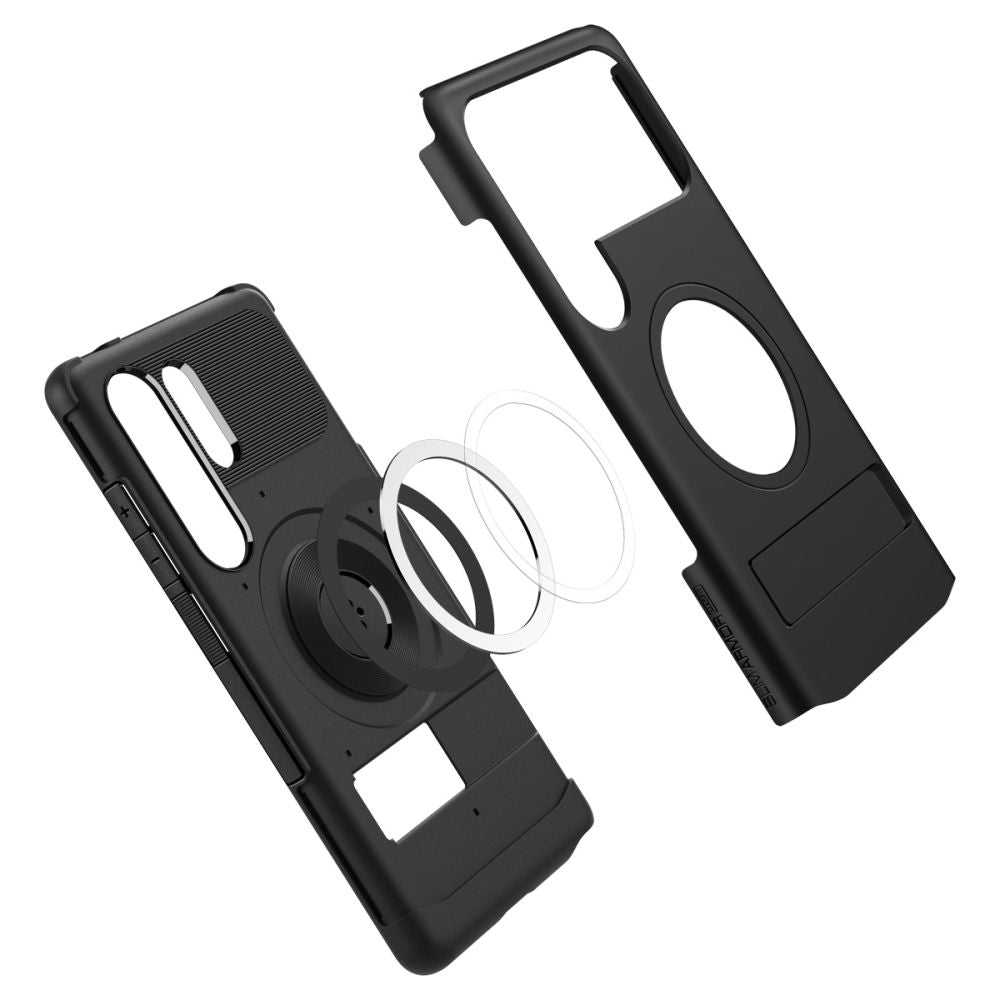 Spigen Samsung Galaxy S25 Ultra Slim Armor Mag Σκληρή Θήκη με Stand και MagSafe - Black