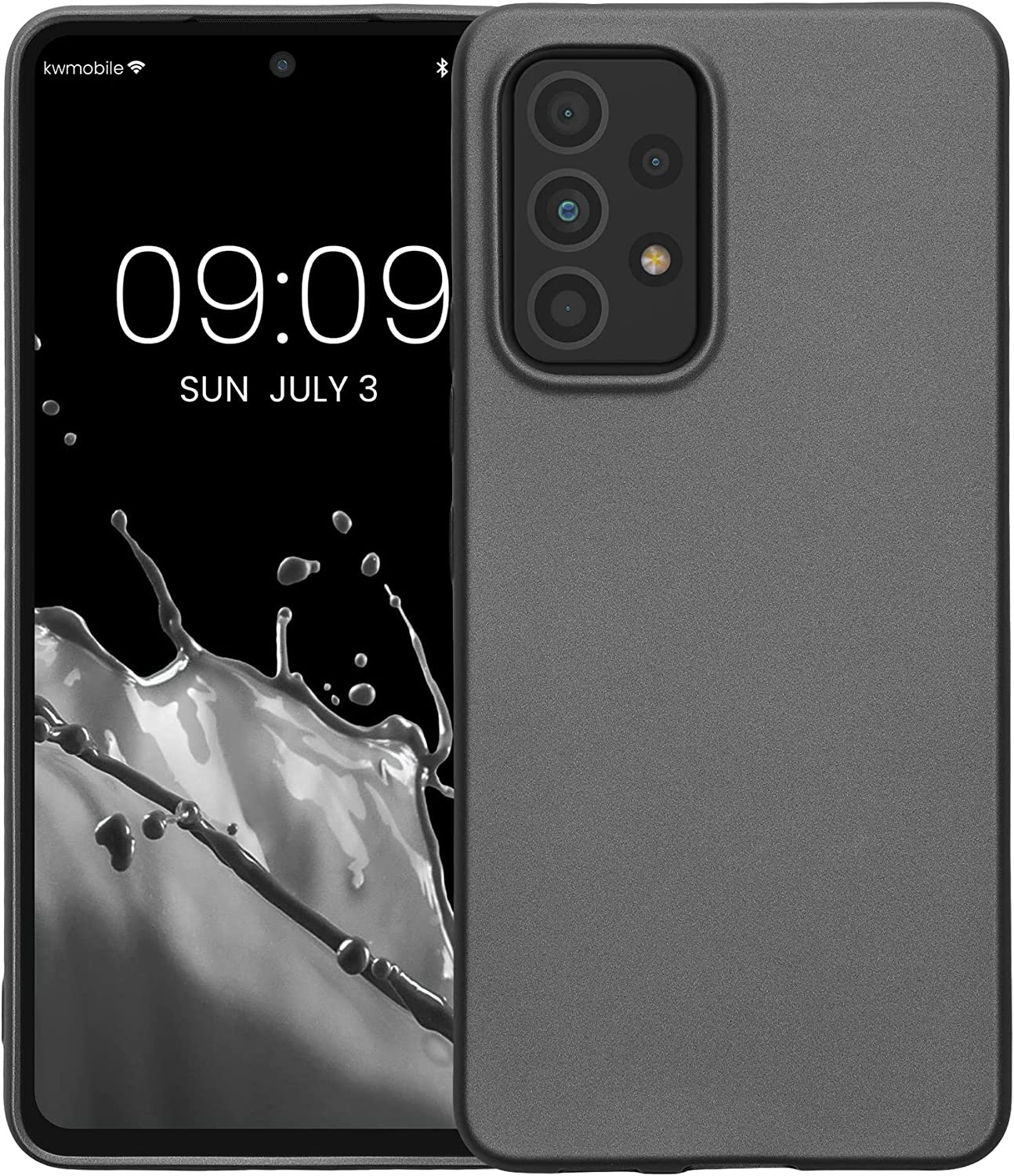 KW Samsung Galaxy A53 5G Θήκη Σιλικόνης TPU - Metallic Grey - 57958.232