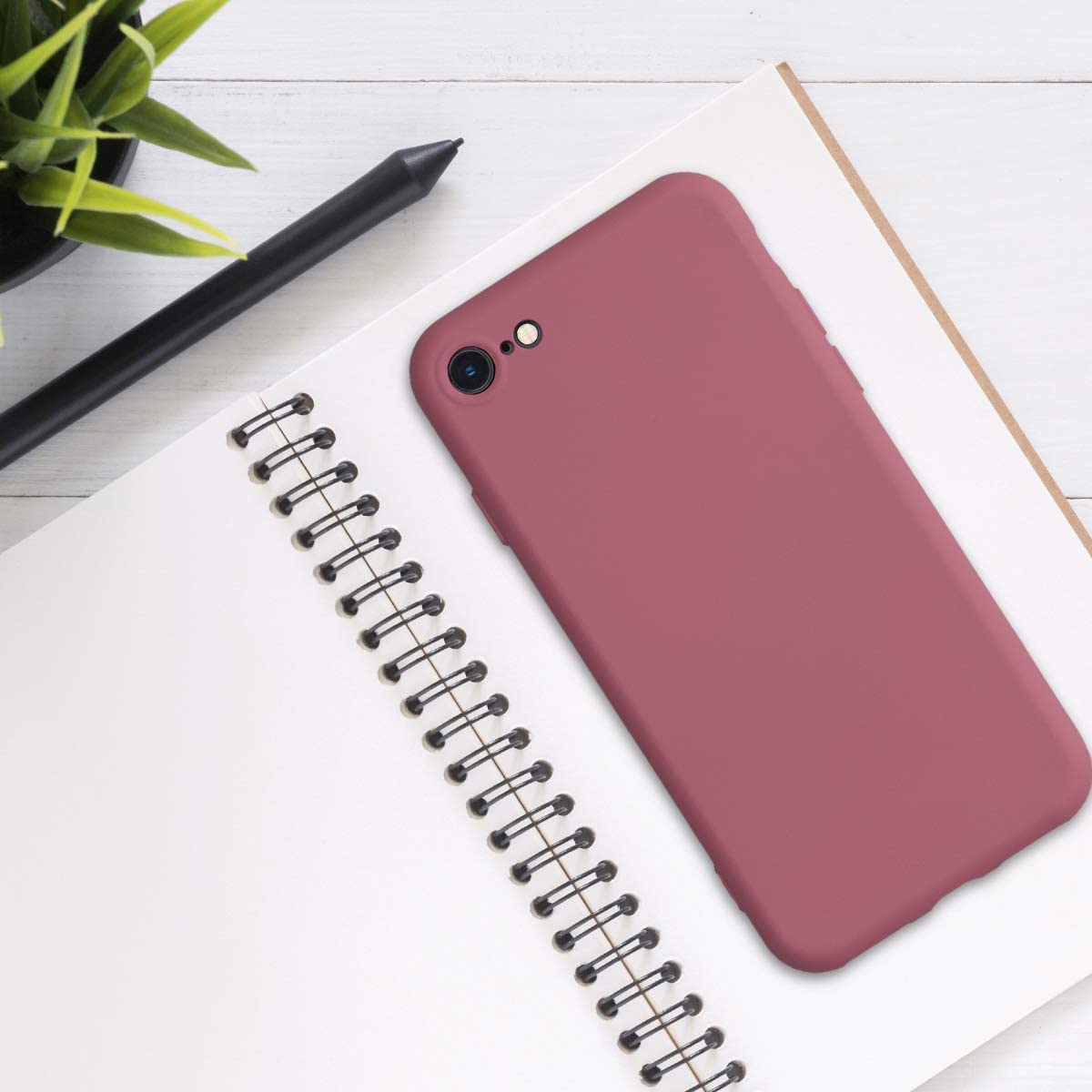 KW iPhone SE 2022 / SE 2020 / 7 / 8 Θήκη Σιλικόνης Rubberized TPU - Deep Rusty Rose - 49979.167